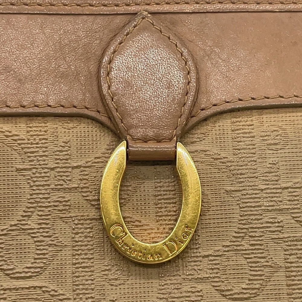 Authentic Christian Dior CD Vintage Tan Brown Monogram Long Wallet - Picture 9 of 13